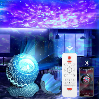 HUEVO DE DINOSAURIO PROYECTOR DE GALAXIAS CON PARLANTE Y BLUETOOTH