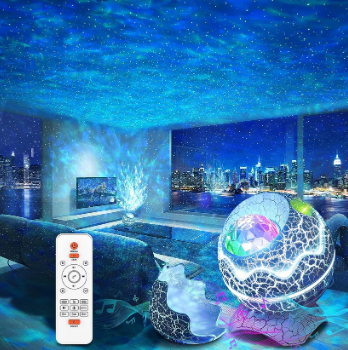 HUEVO DE DINOSAURIO PROYECTOR DE GALAXIAS CON PARLANTE Y BLUETOOTH